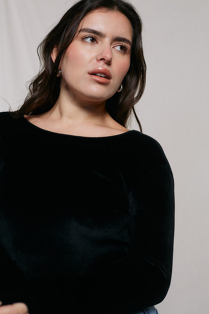 Black Velvet Bodysuit