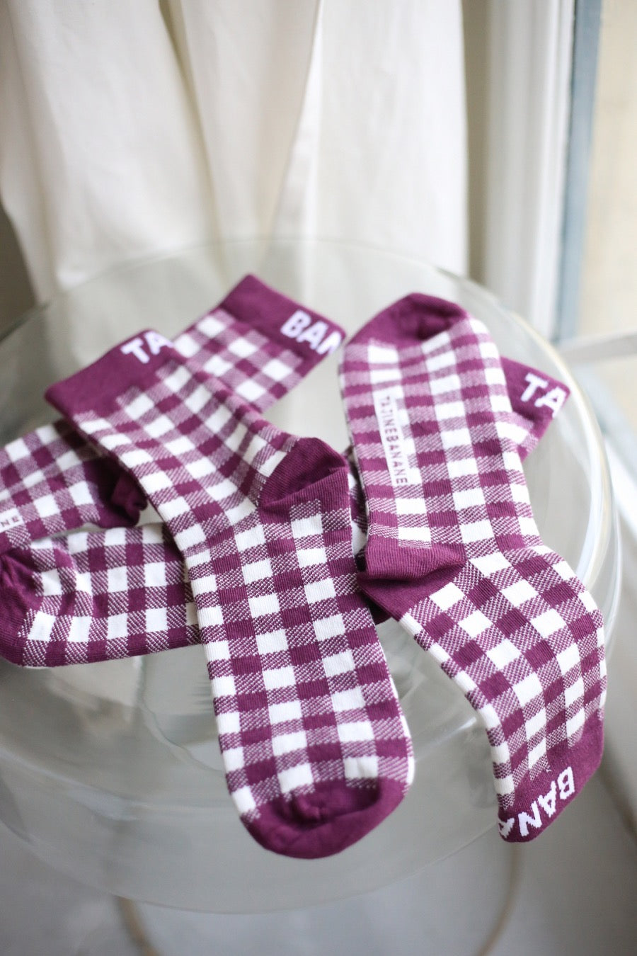 Vichy Mauve Socks 