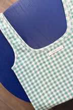 Breastfeeding Top Green gingham