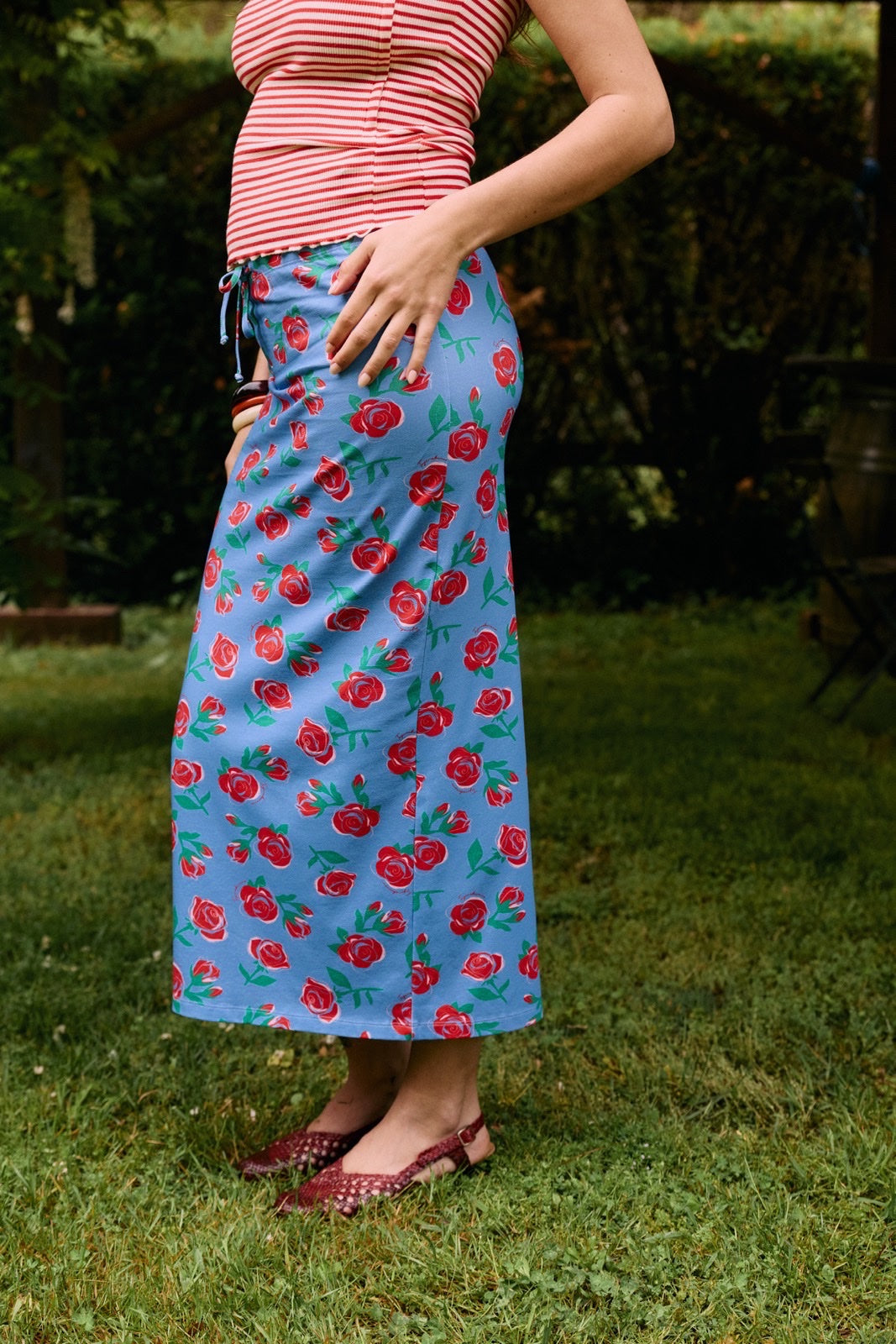 Blue Rose Skirt