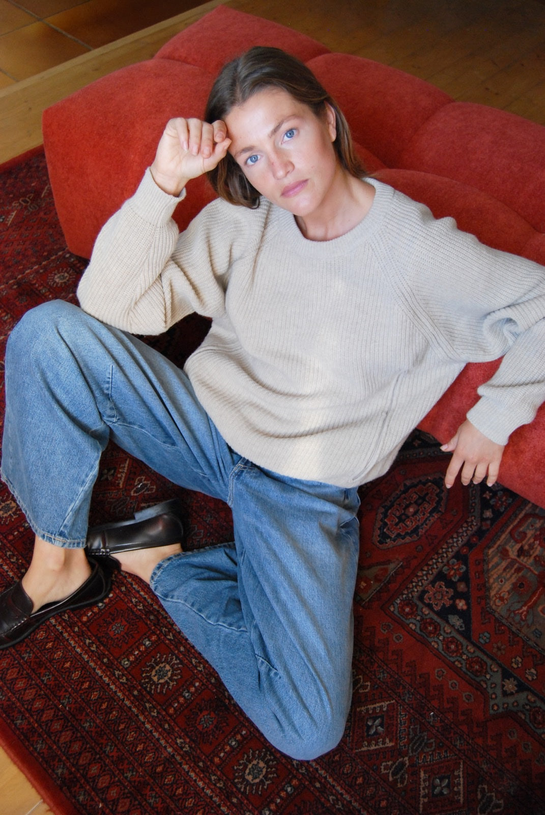 Pull up Knitted Breastfeeding Sweater 