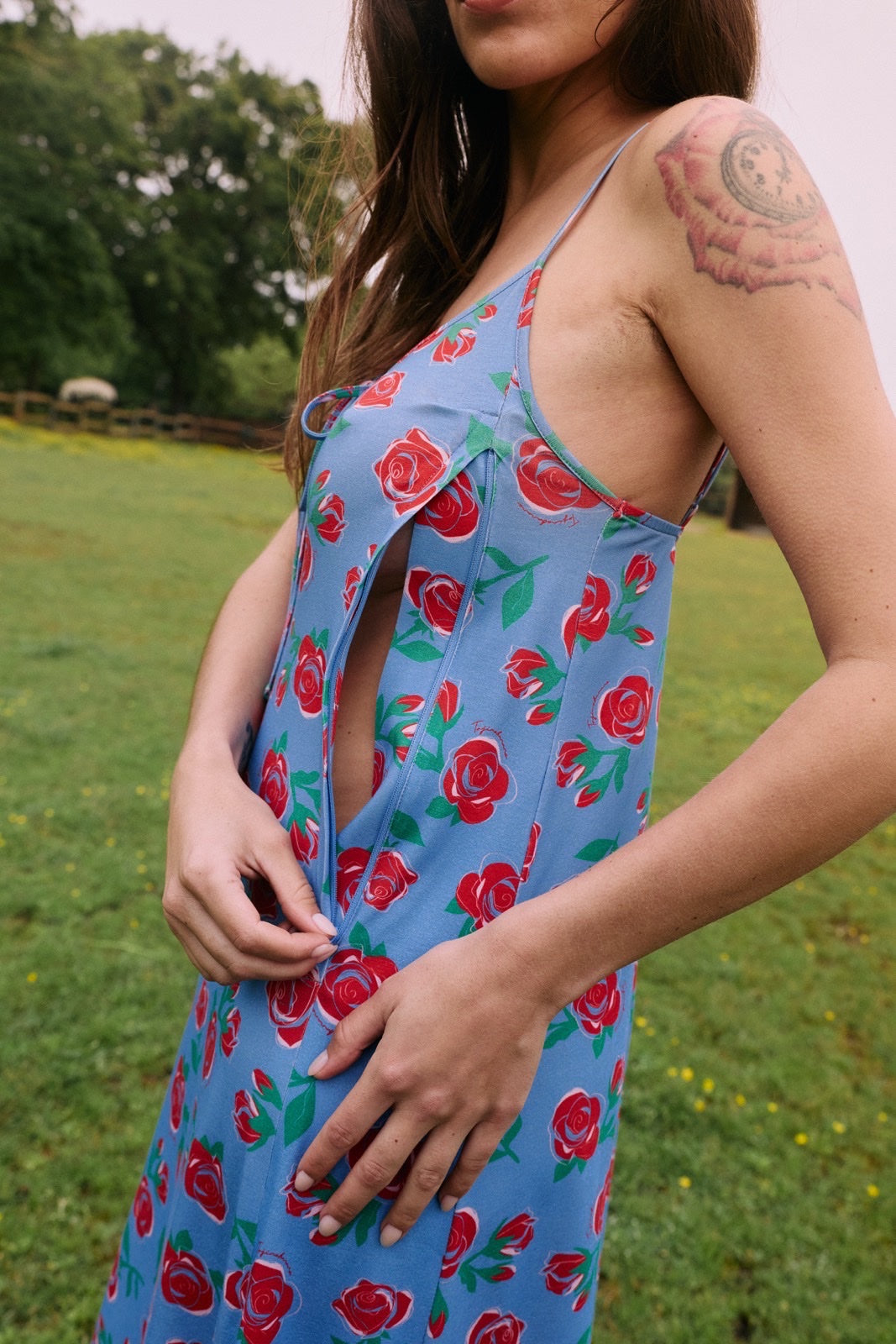 Blue Rose Nursing Dress | Nursing Dress