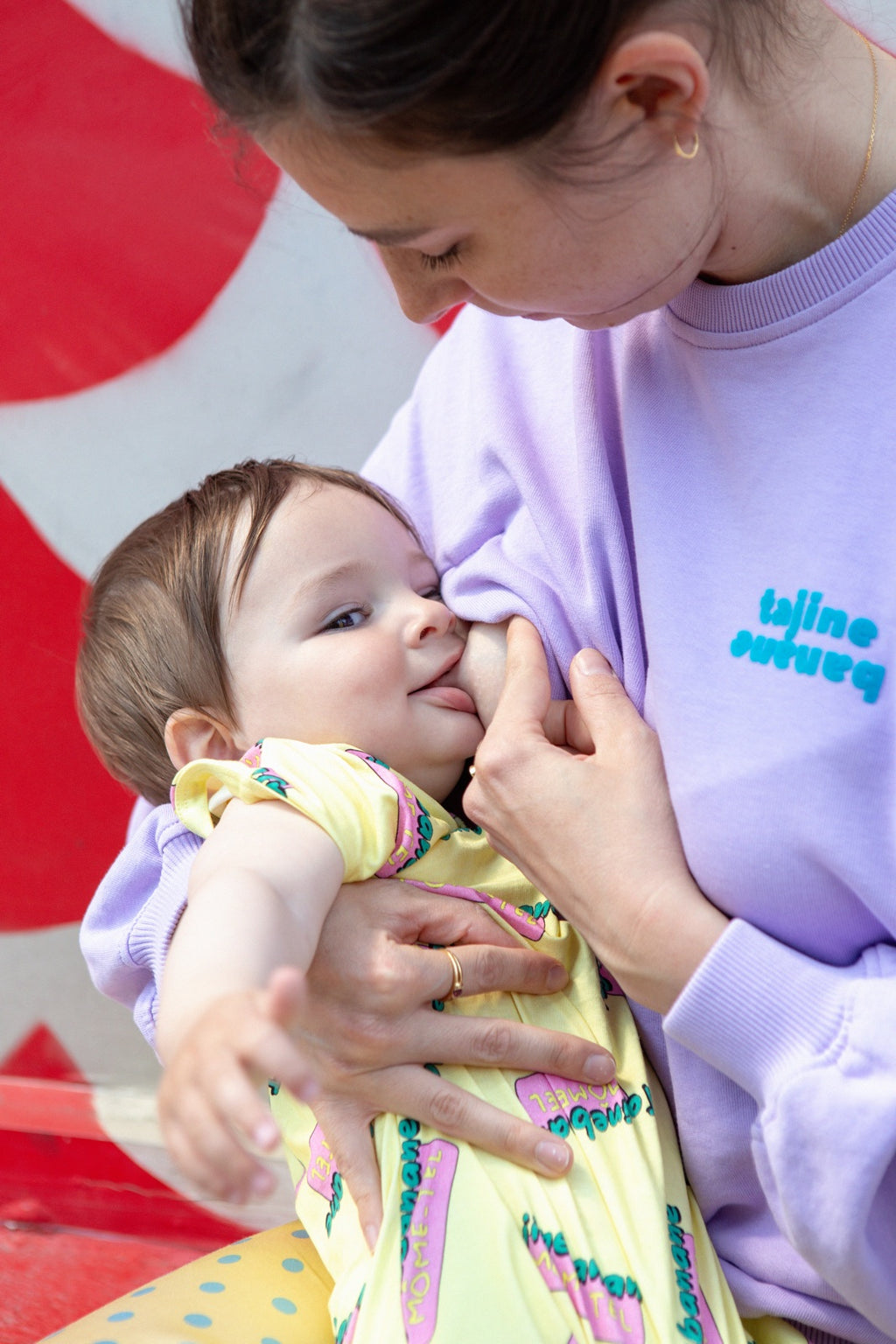 La P'allaite Purple Breastfeeding Sweatshirt