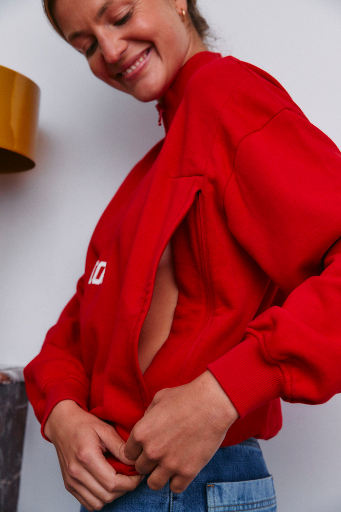 Mom Red Breastfeeding Sweatshirt