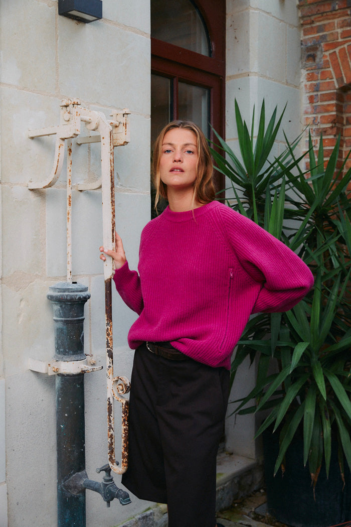 Pull up Knitted Breastfeeding Sweater 