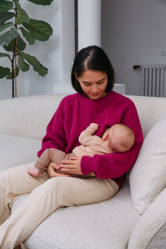 Pull up Knitted Breastfeeding Sweater 