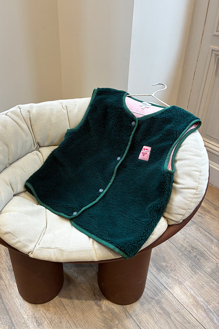 Forest Green Sherpa Vest