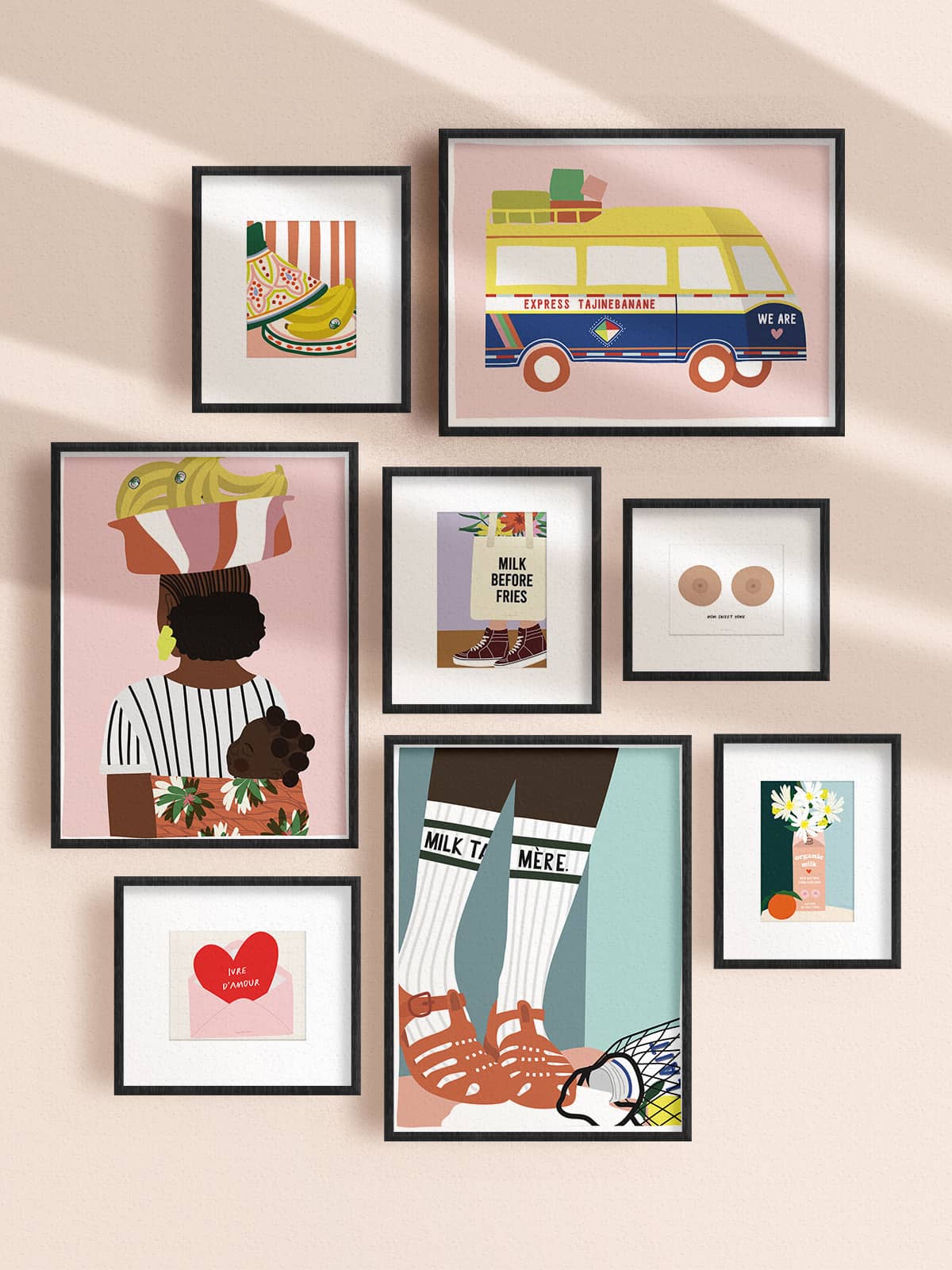 Tajinebanane affiche poster design et déco taxi brousse